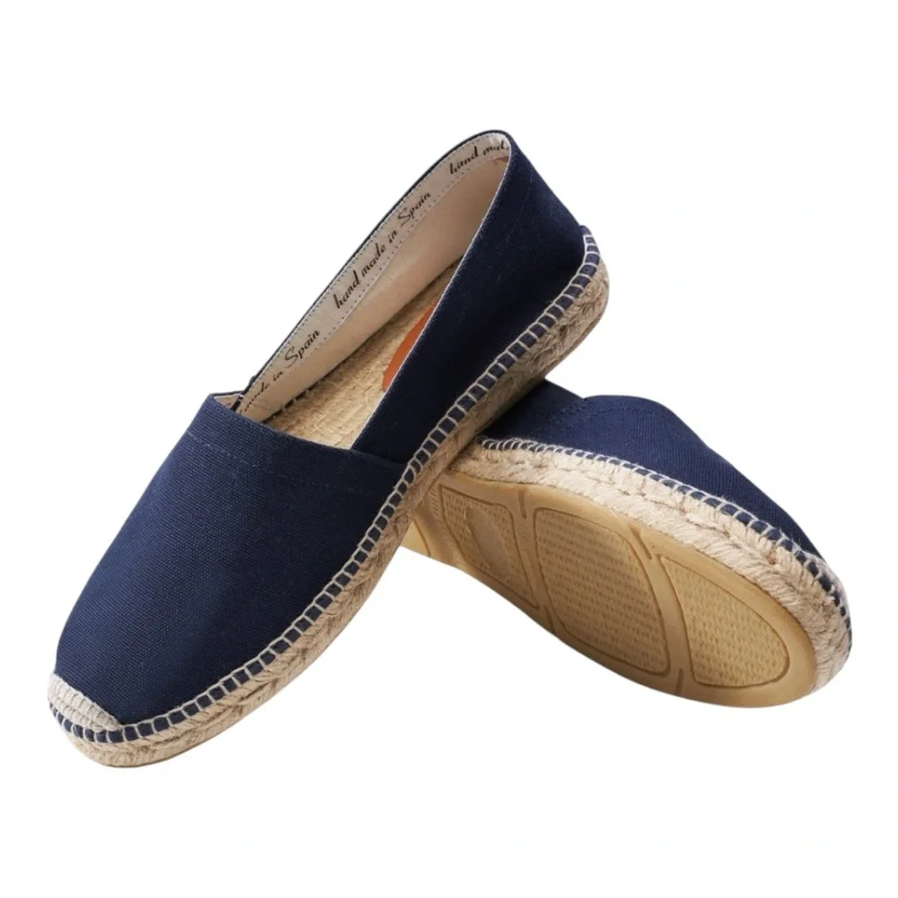 Navy Canvas Espadrille Slip-On Loafers